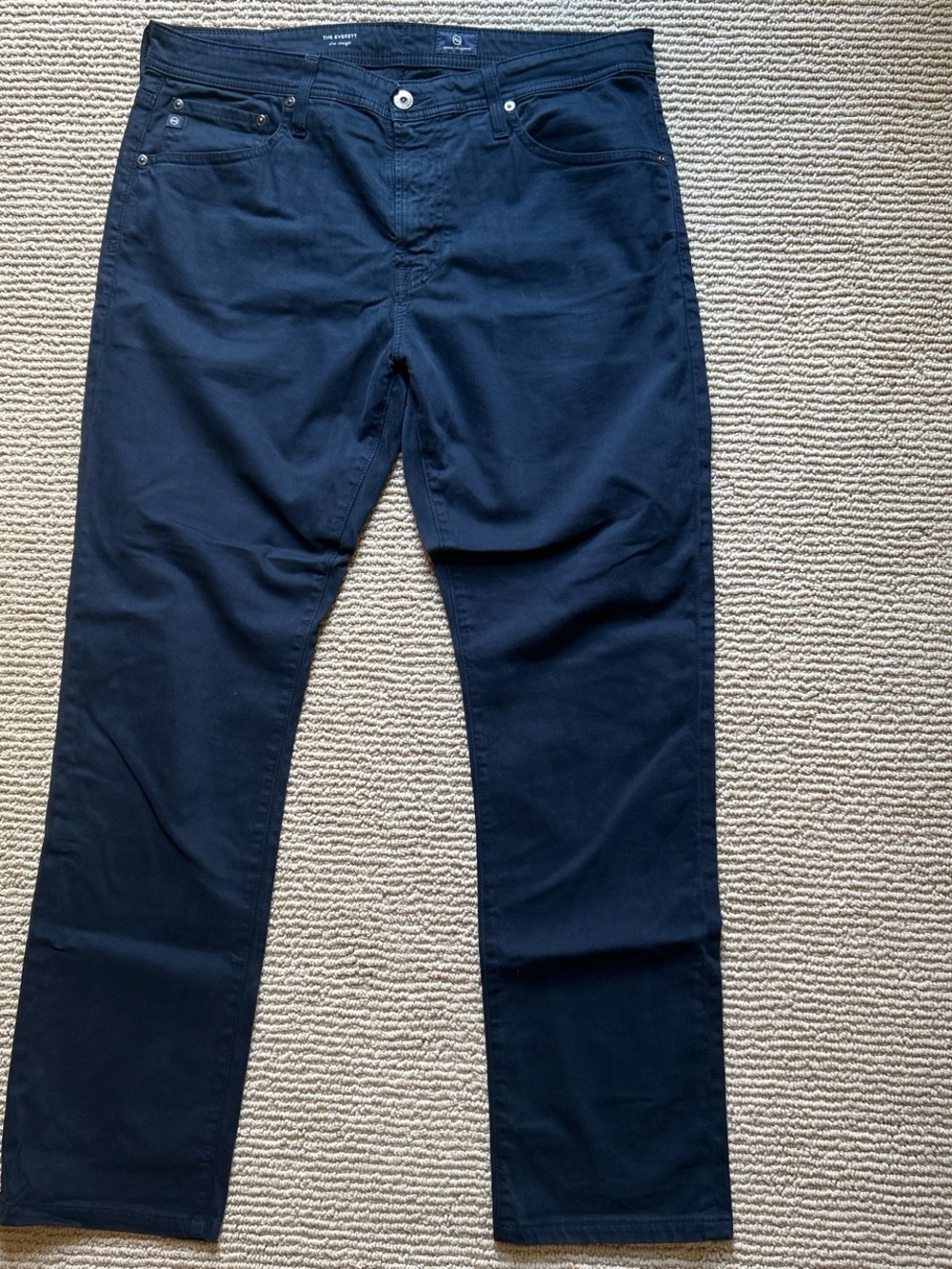 AG Adriano Goldschmied Men's Navy Slim Chinos